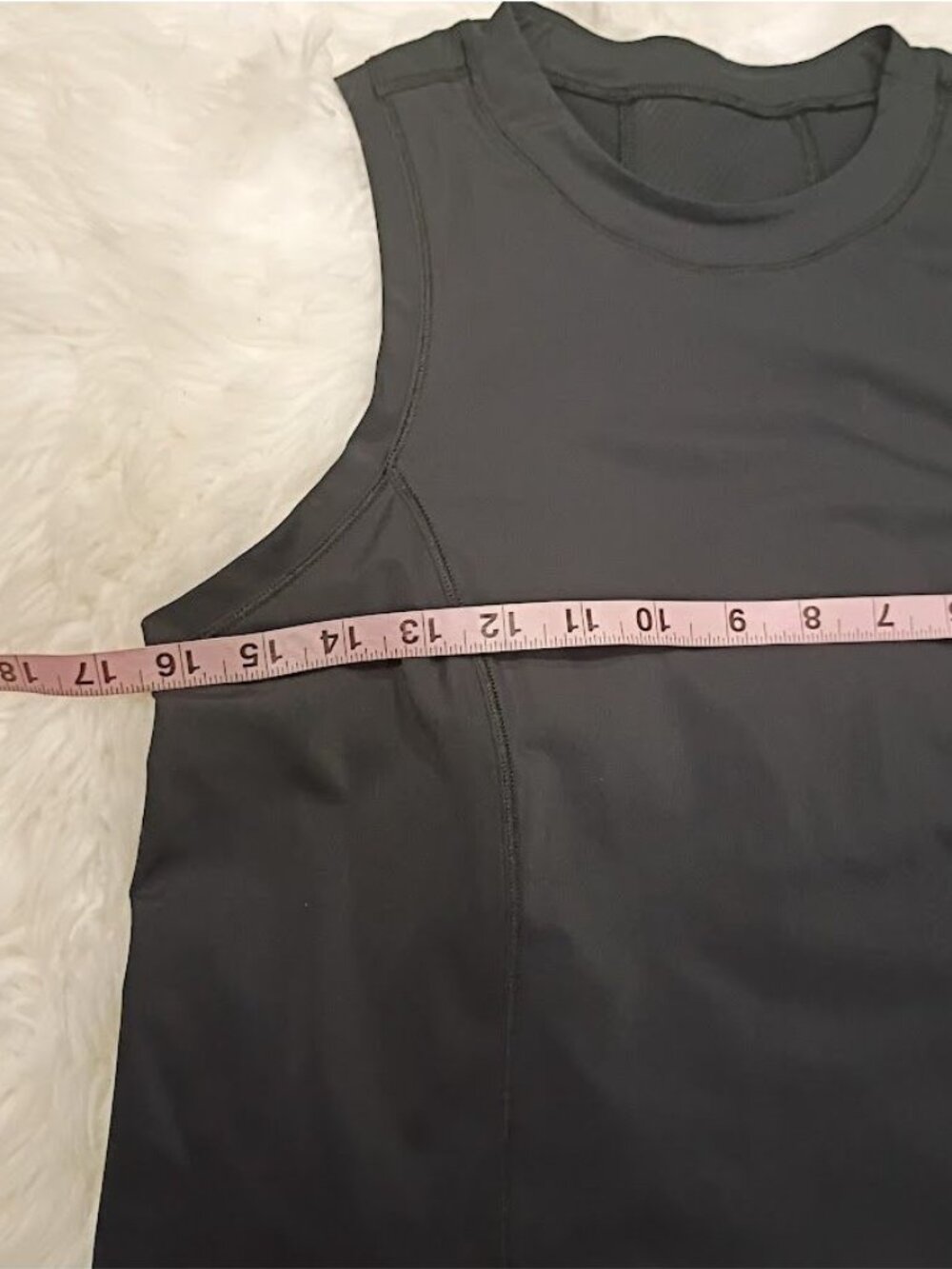 Lululemon Mesh-Panel Tank Top Sleeveless Black Lightweight Womens - Picture 7 of 9